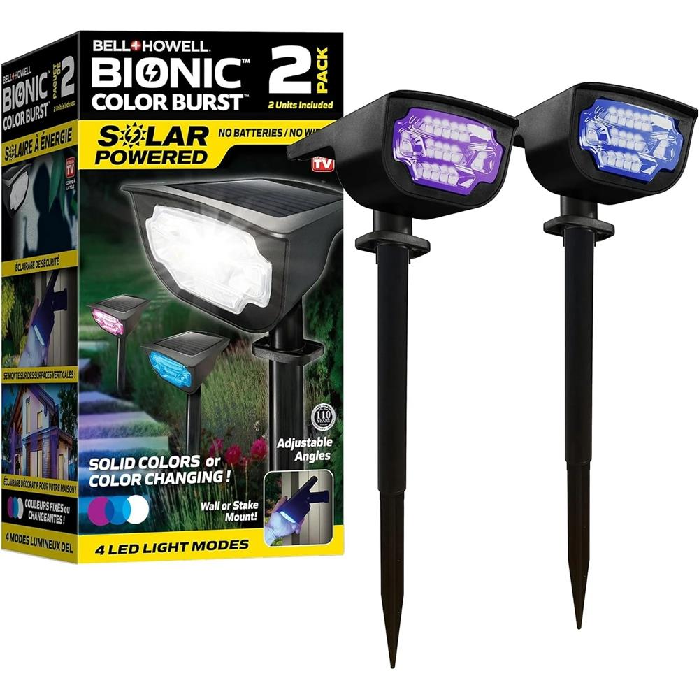 Bell + Howell Bionic Solar LED Color Changing Light Size 2 Pack