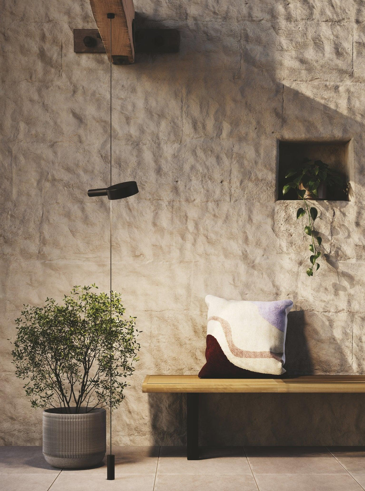 Zafferano Super O Suspended Floor Lamp (2 Light)