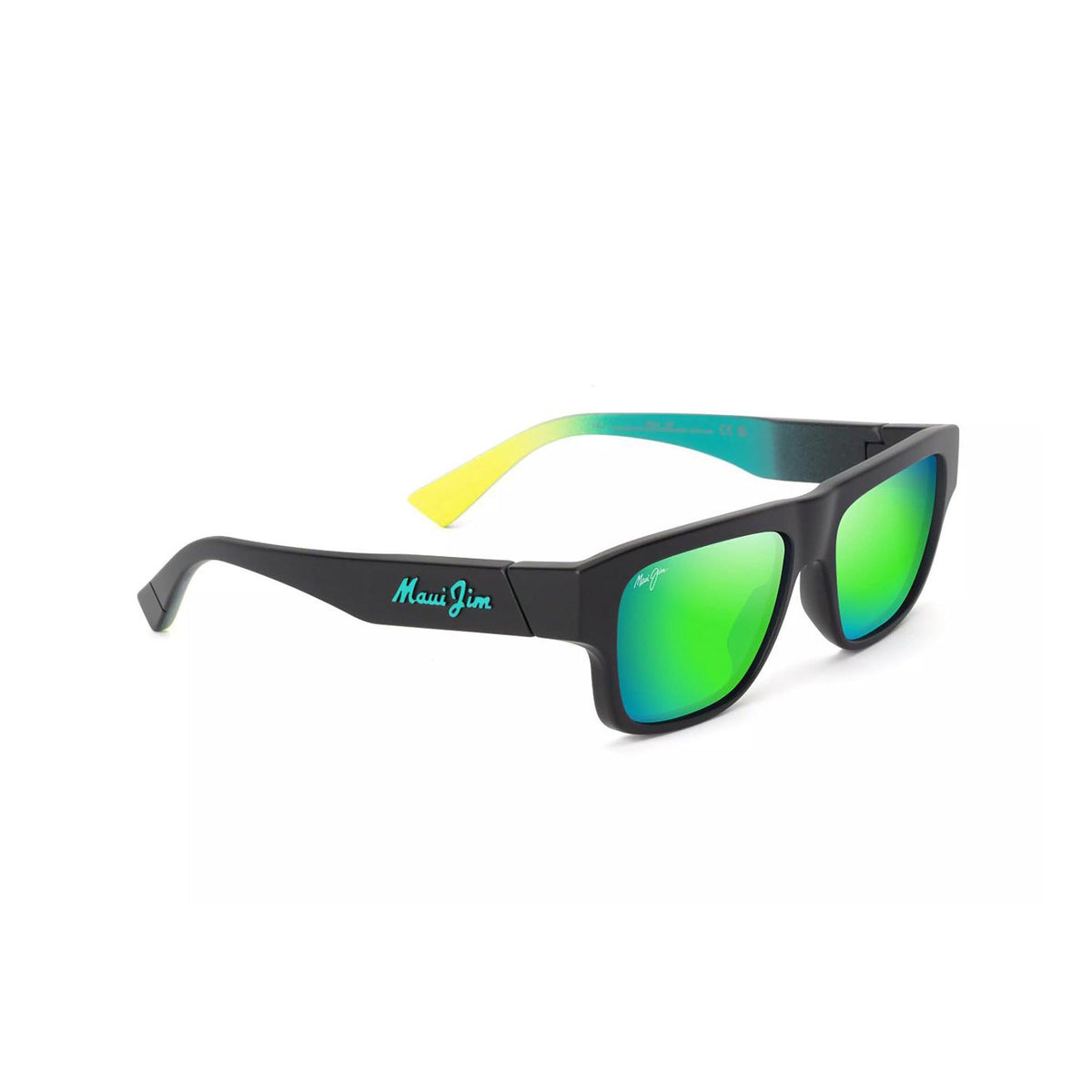 Maui Jim Kokua Polarized Sunglasses Matte Black Frame MAUIGreen Lens