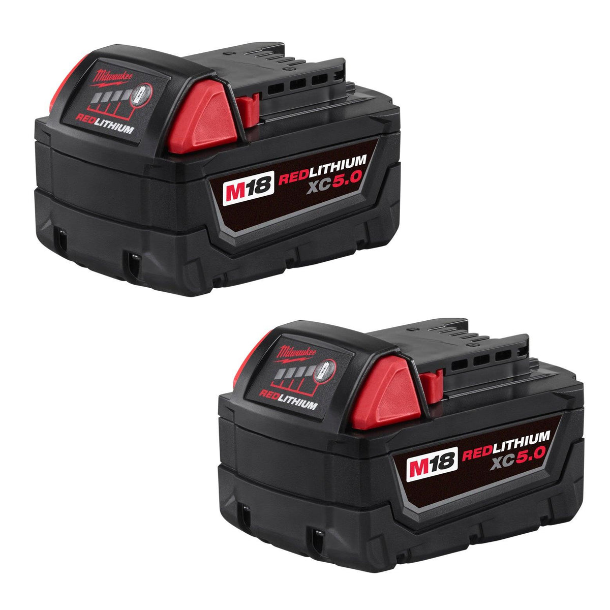 Milwaukee M18 REDLITHIUM XC5.0 Extended Capacity Battery Pack 2-Pack