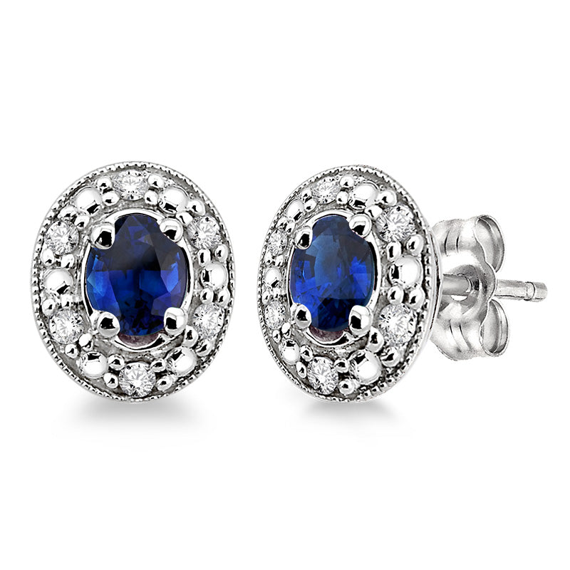 Jilco Inc Diamond & Sapphire Earrings