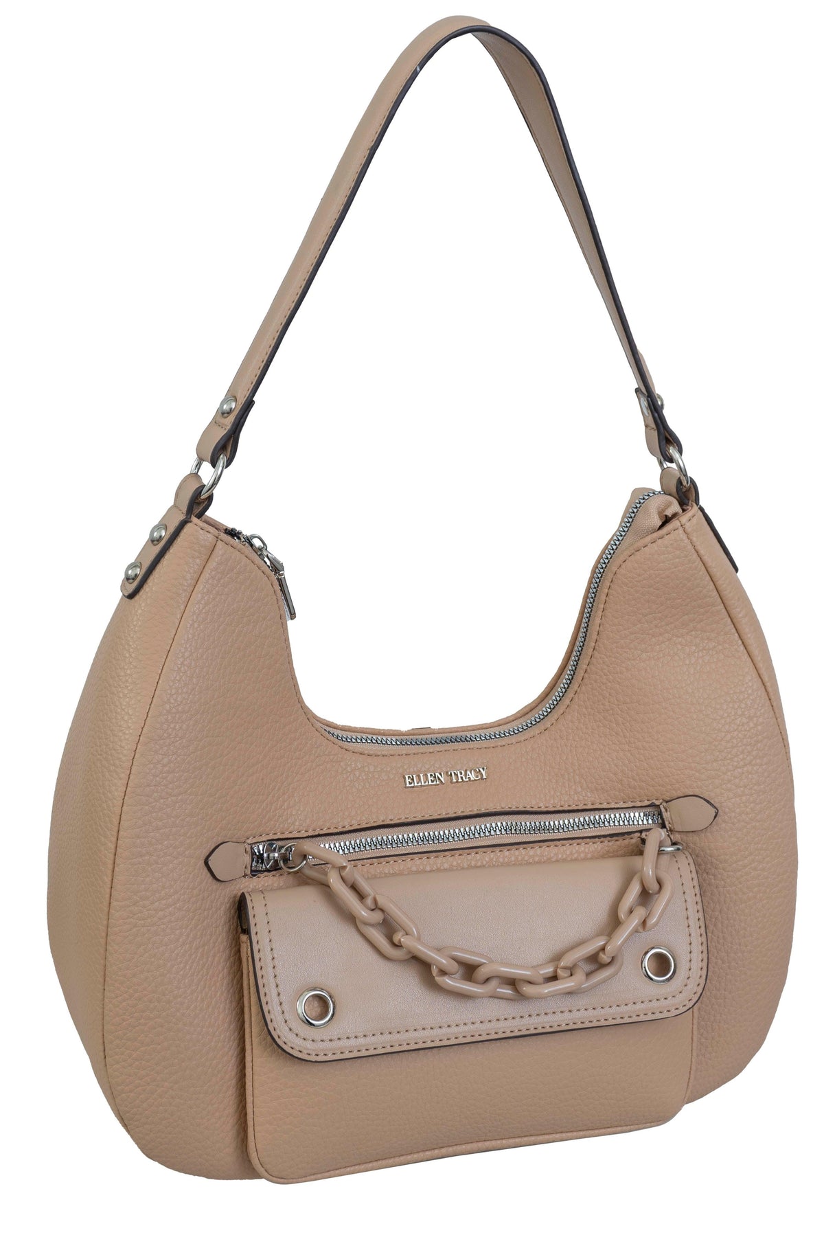 Ellen Tracy Pebble Grain Shoulder Bag Size 13"