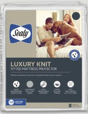 Sealy Fitted Luxury Knit Mattress Cover - King