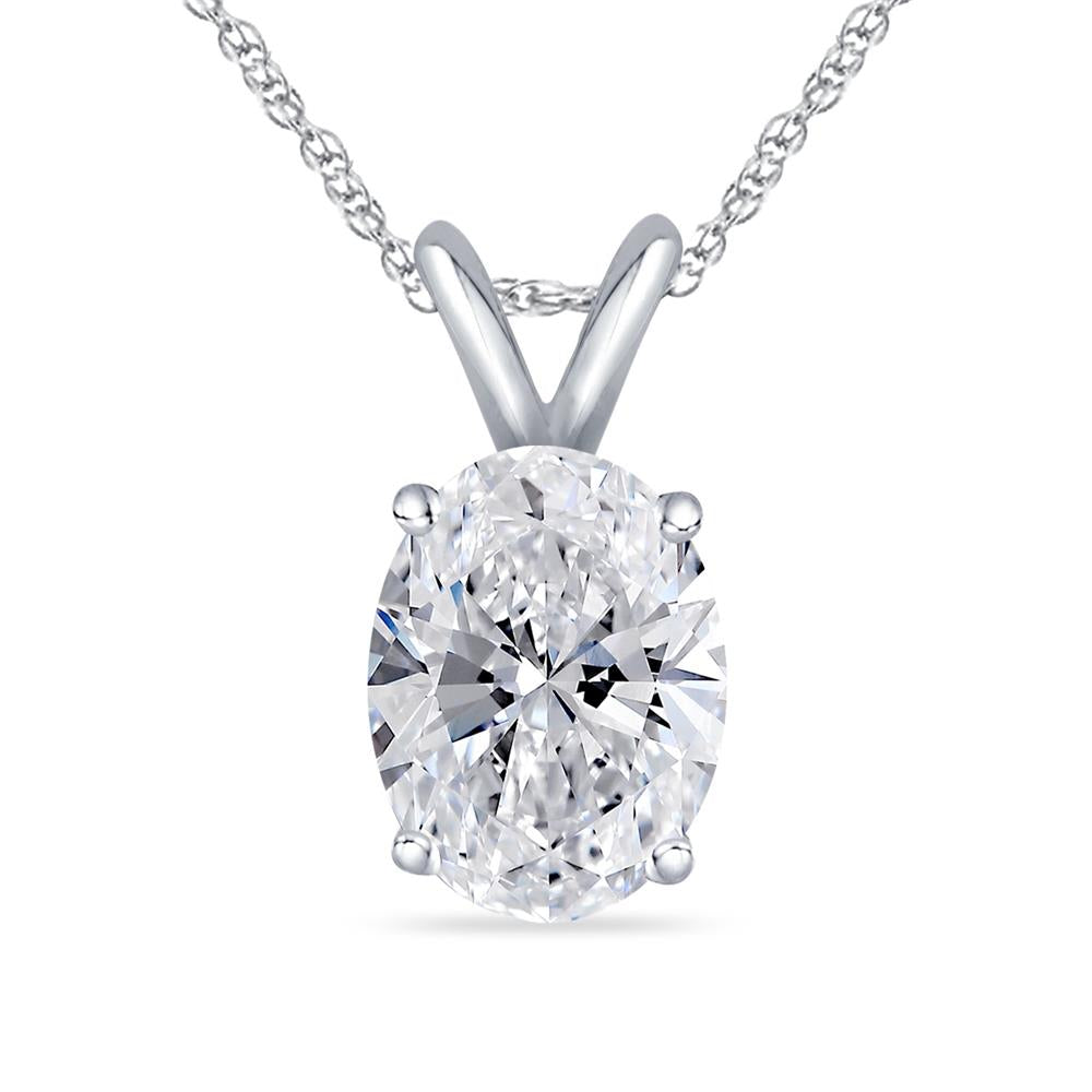 Prestige Boutique Diamonds Oval shaped Pendant w/Chain Size 1.00ct