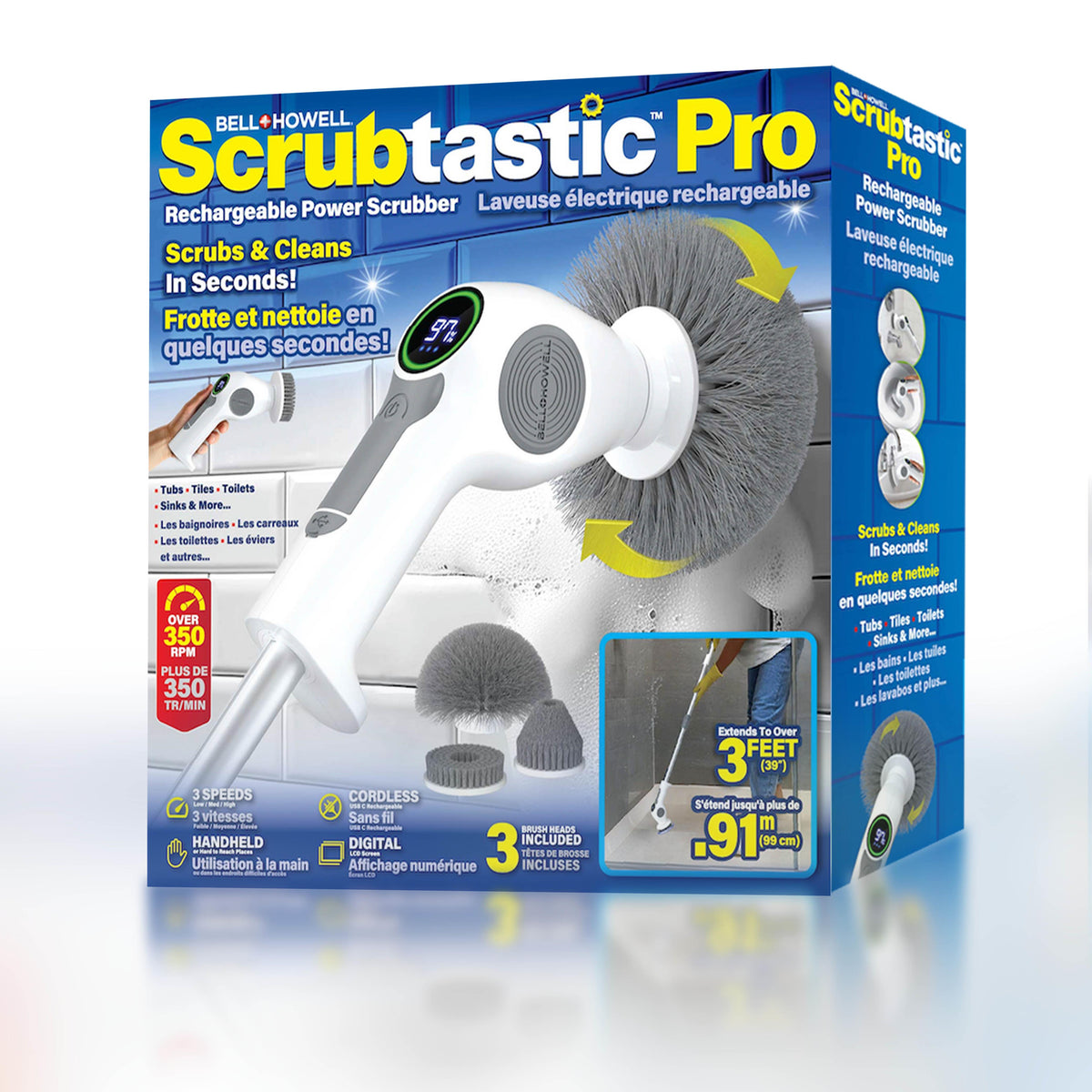 Scrubtastics Pro Digital Rechargeable Power Scrubber
