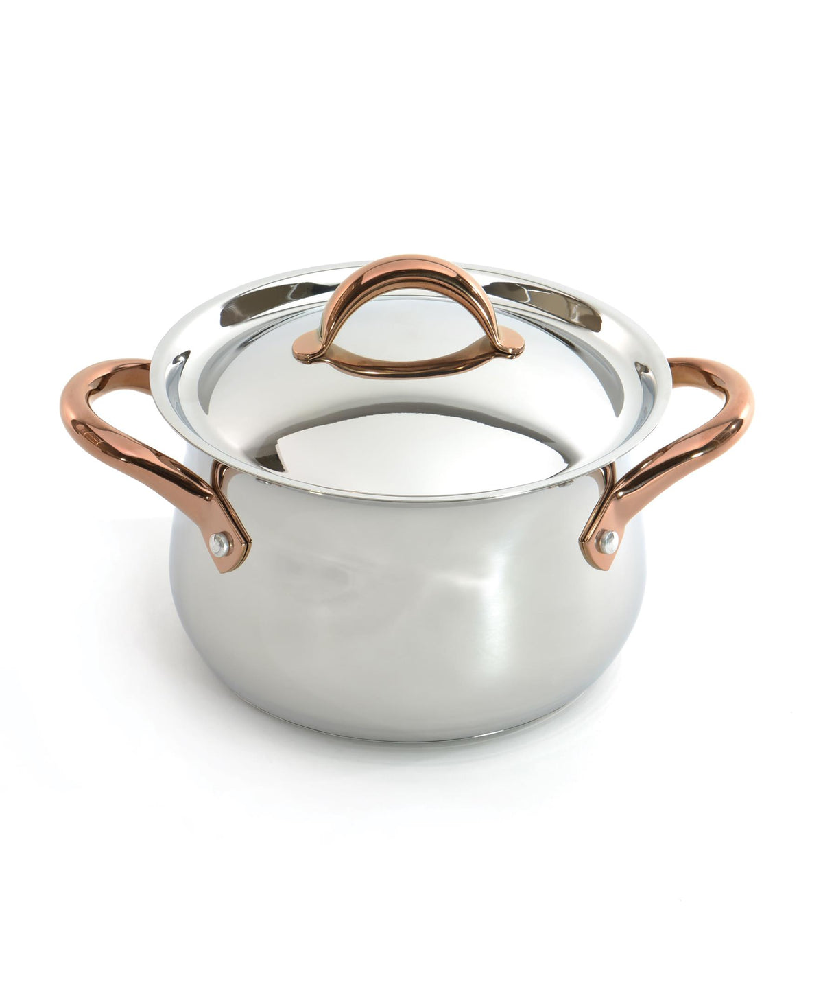 BergHOFF Ouro Gold 18/10 Stainless Steel 8" Stockpot with SS Lid, 5qt.