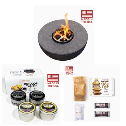 Char-Broil Grills City Bonfire Concrete Firepit Deluxe Bundle