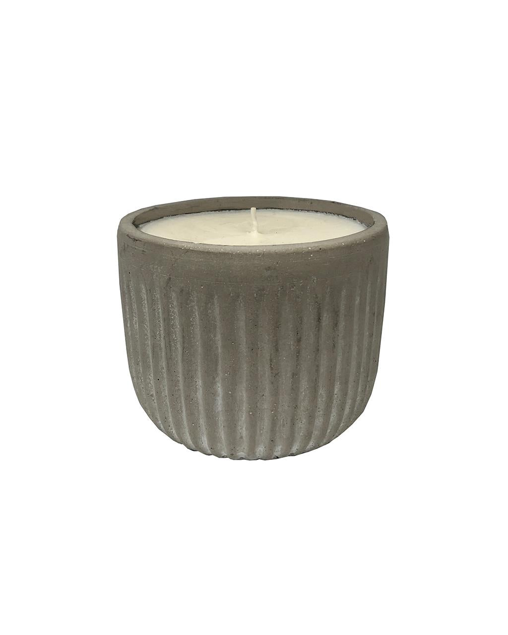 K.Hall Studio Grooved Cement Citronella Outdoor Candle
