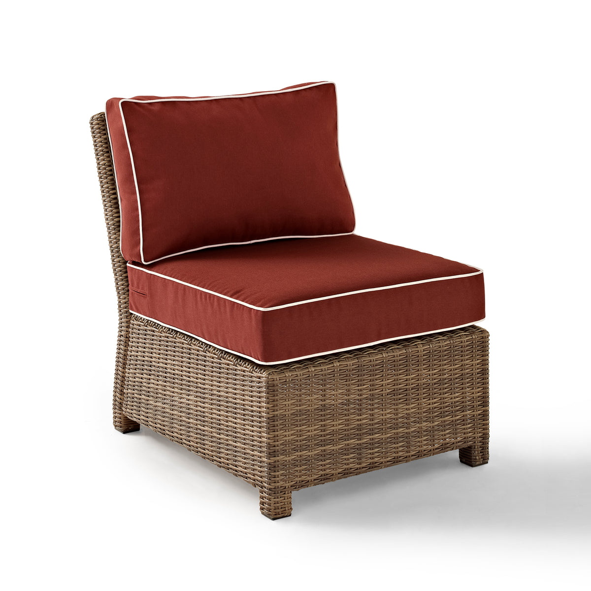 Crosley Outdoor Bradenton Wicker Armless Outdoor Sectional Chair