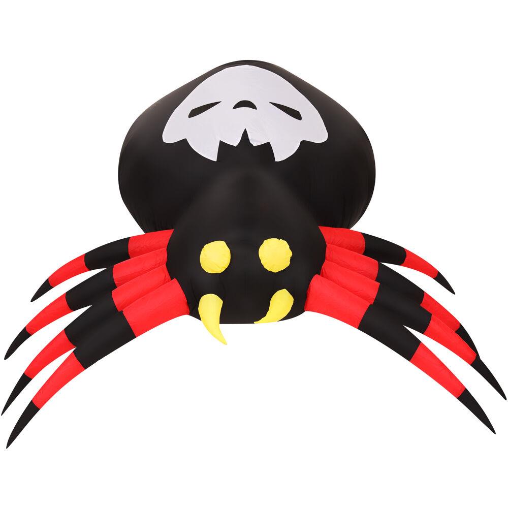 Haunted Hill 6-Ft. Wide Prelit Inflatable Spider with Disco Lights