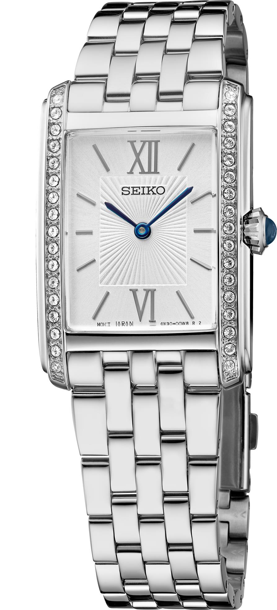 Seiko Watch Crystals SS Quartz Silver Dial
