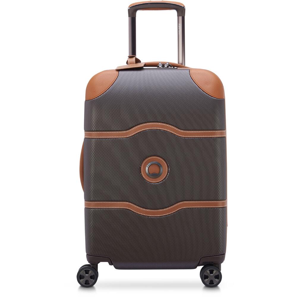 Delsey Chatelet Air 2.0 Hardshell Carry-On Luggage with Spinner Wheels in Chocolate