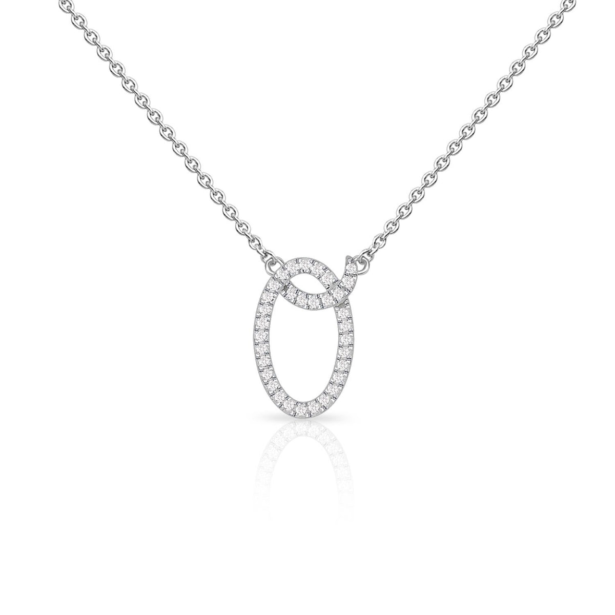 Infinity Luxe Jewelry Collection Diamond Cursive Initial W/Chain
