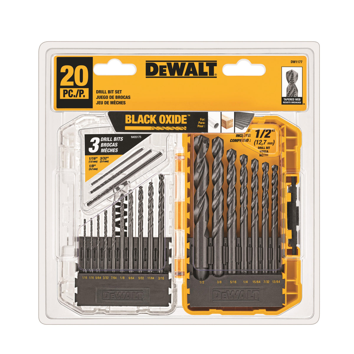 DeWalt 20pc Black & Gold Drill Bit Set