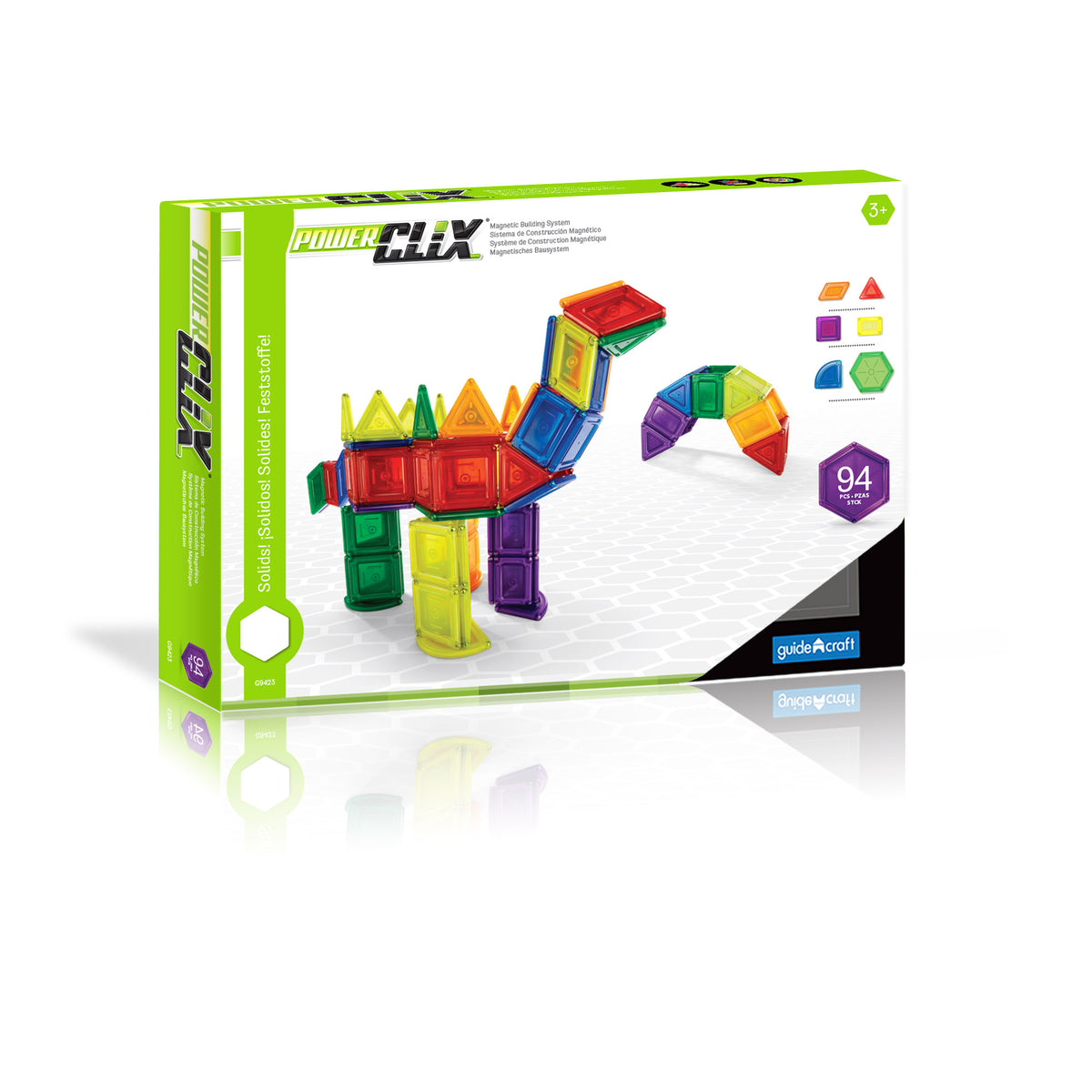 Guidecraft PowerClix Solids 94 Piece Set