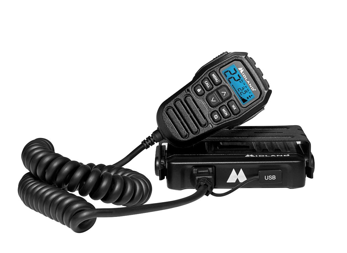Midland Micro Mobile 15W GMRS 2-Way Radio w/ Integrated Microphone