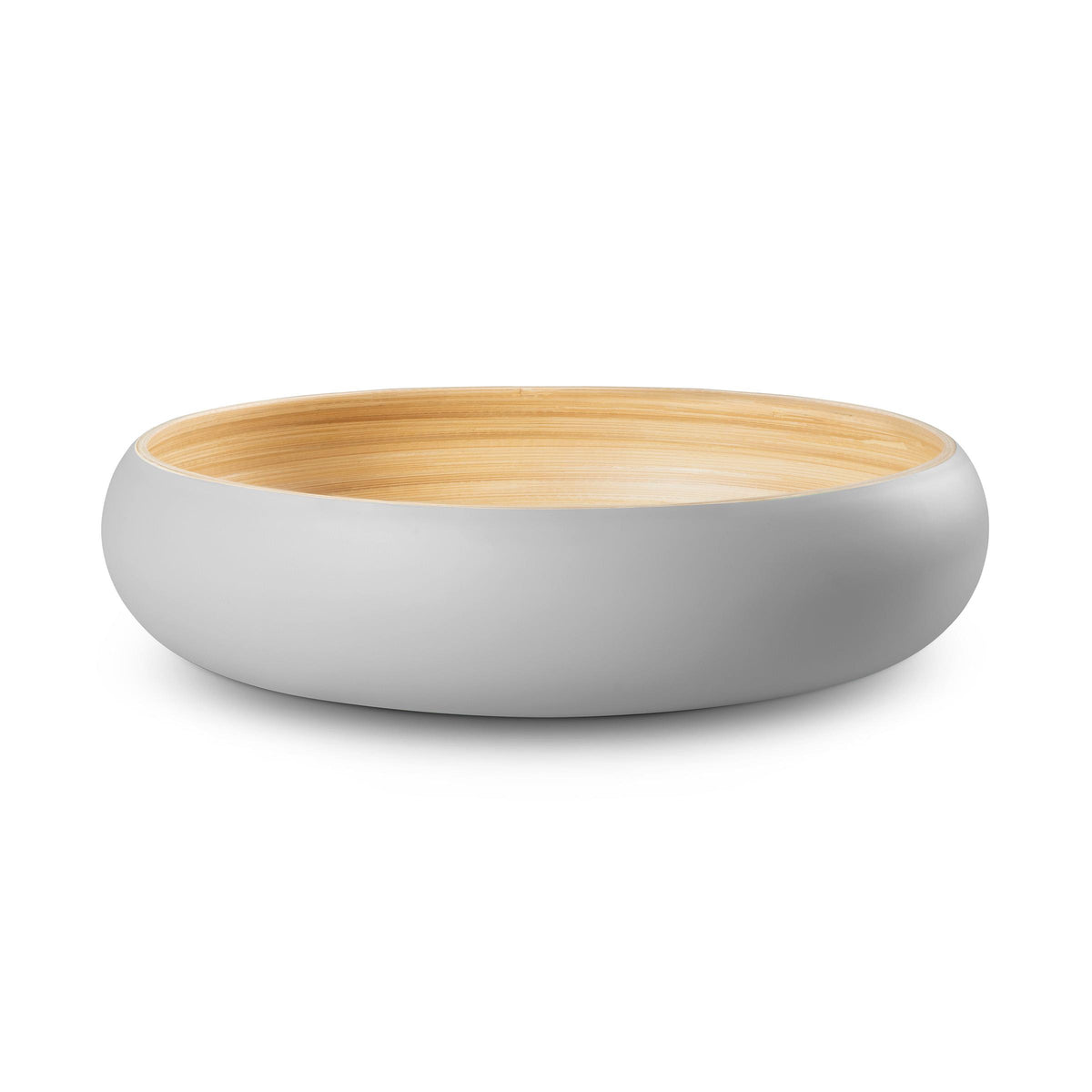 KitchenSupply LEXA - 12-Inch Bamboo Fruit Bowl - Gray