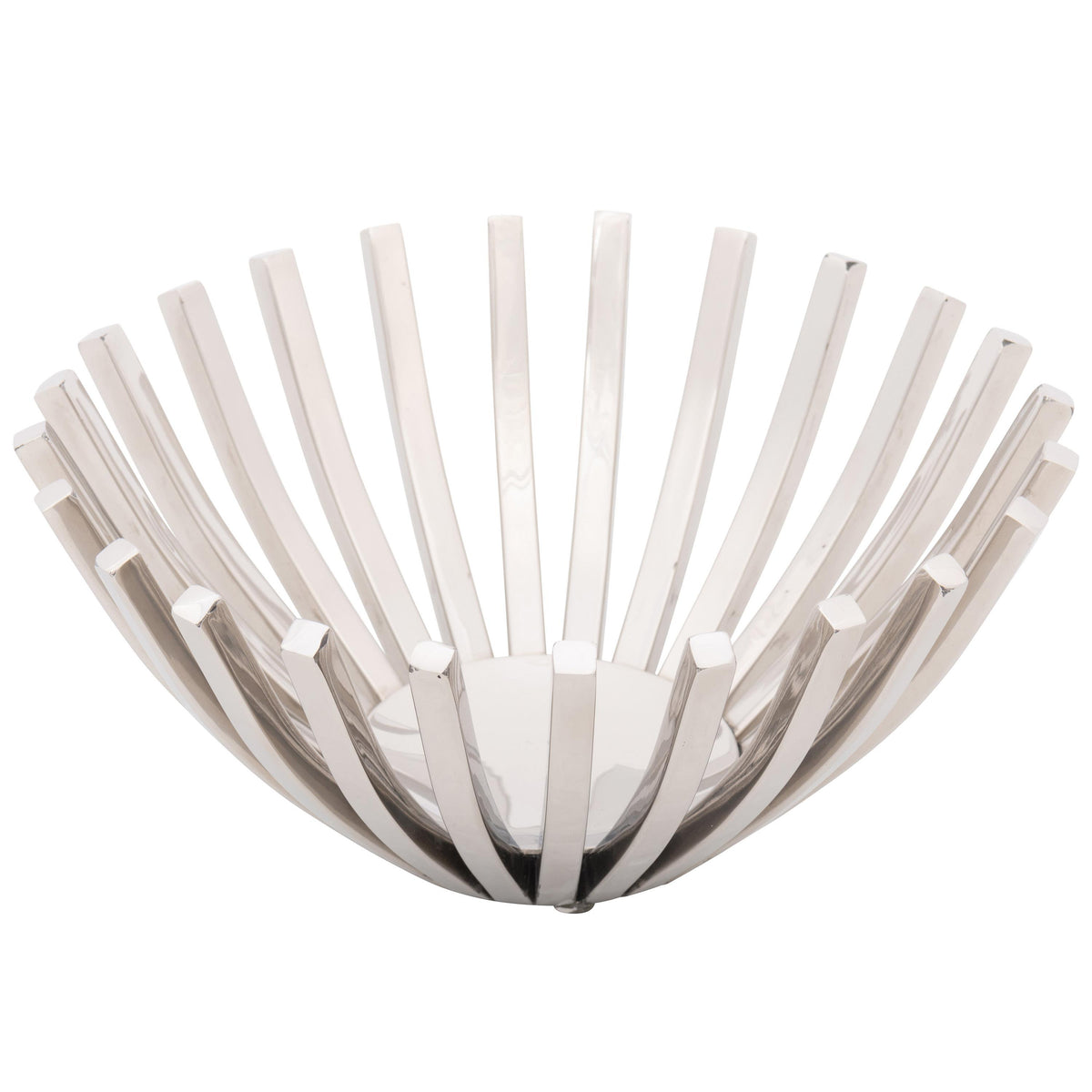 Stark Home 10" Hilary Round Stainless Steel Basket
