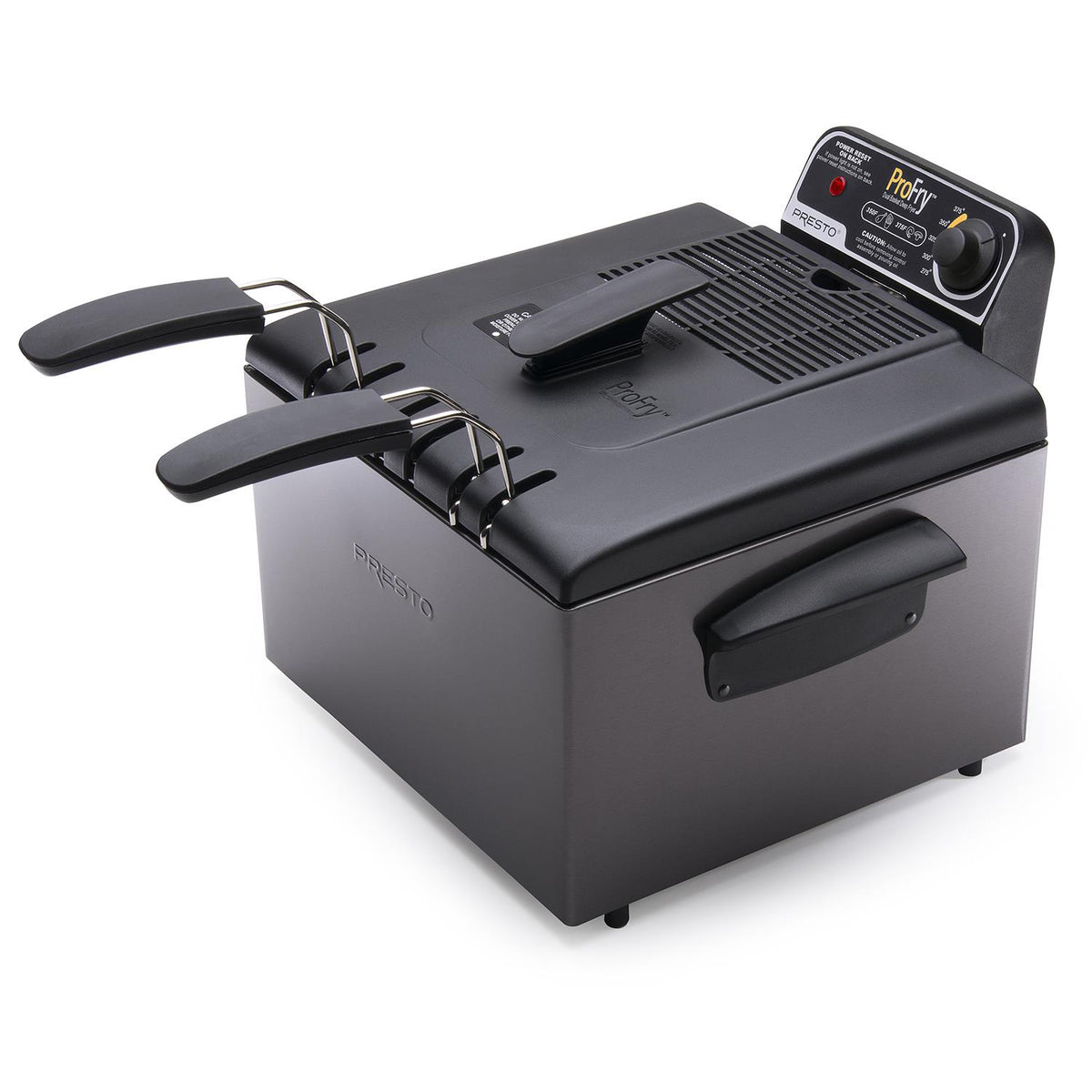 Presto Dual Basket ProFry Immersion Element Deep Fryer Black