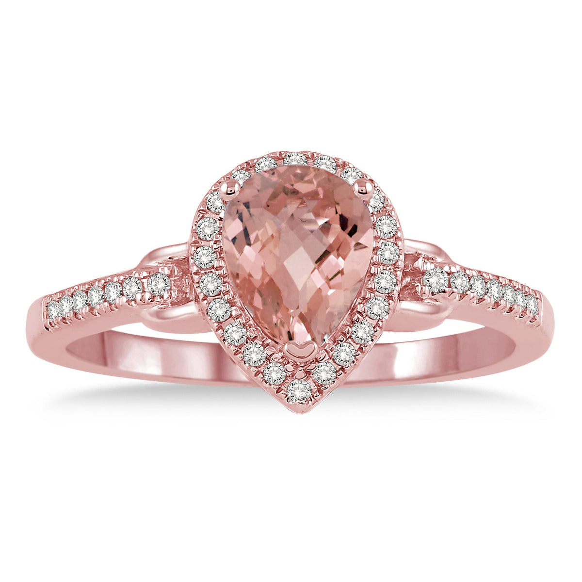 Jilco Inc Pear Shaped Morganite Ring 7