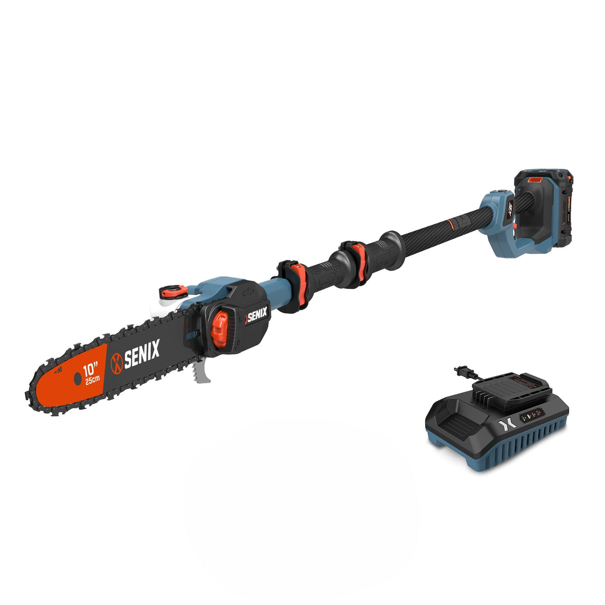 Senix Tools 60V 10In Pole Saw w/ Battery and Charger Size 10"