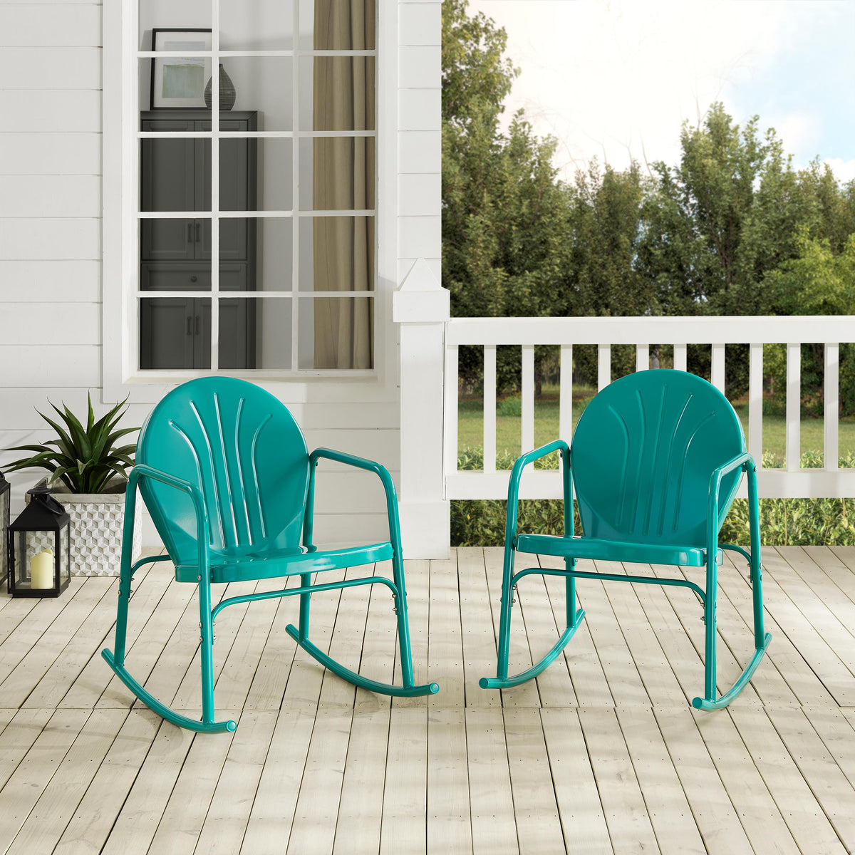 Crosley Outdoor Griffith 2Pc Retro Outdoor Rocking Chair Set