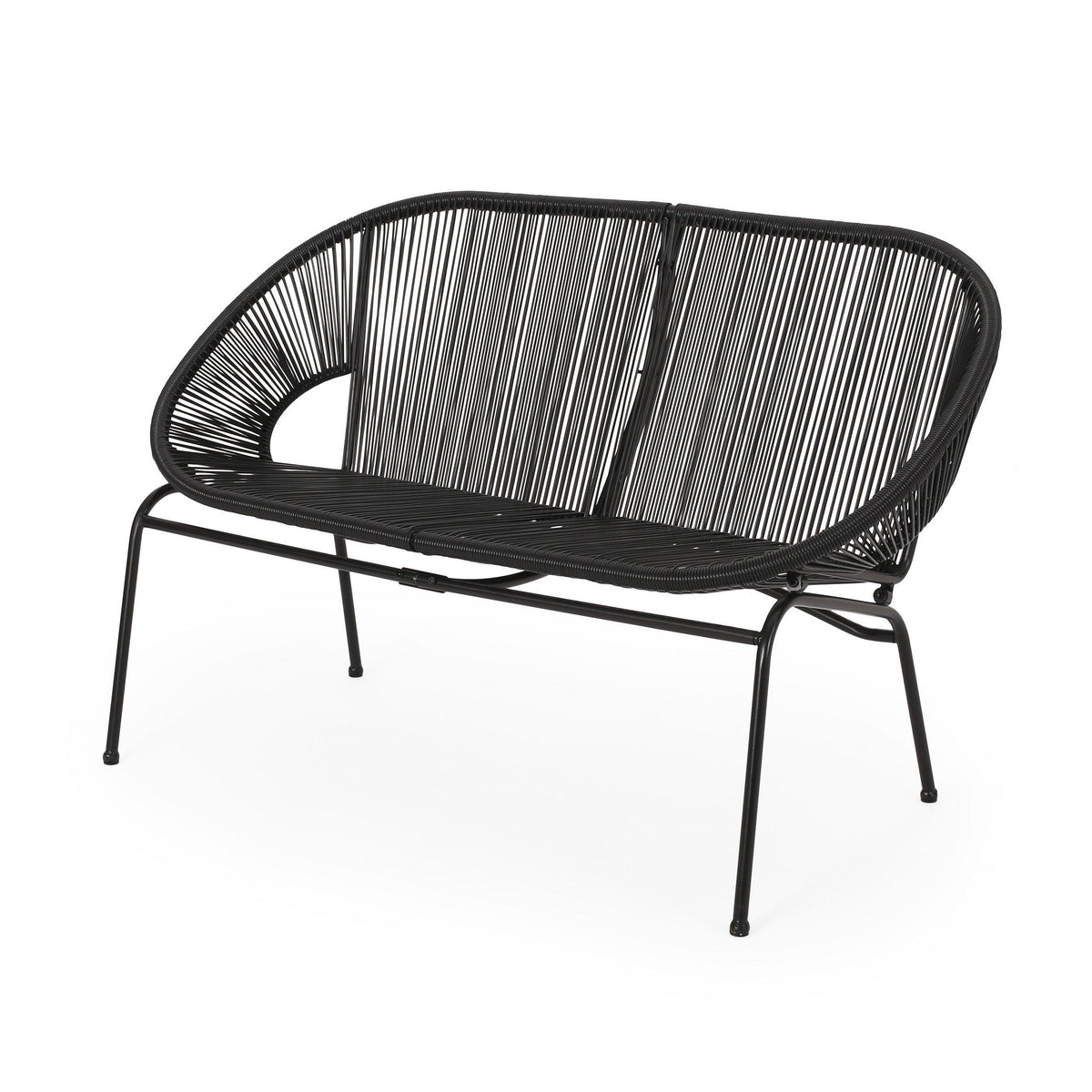 Stark Home Outdoor Hammock Weave Loveseat Bench