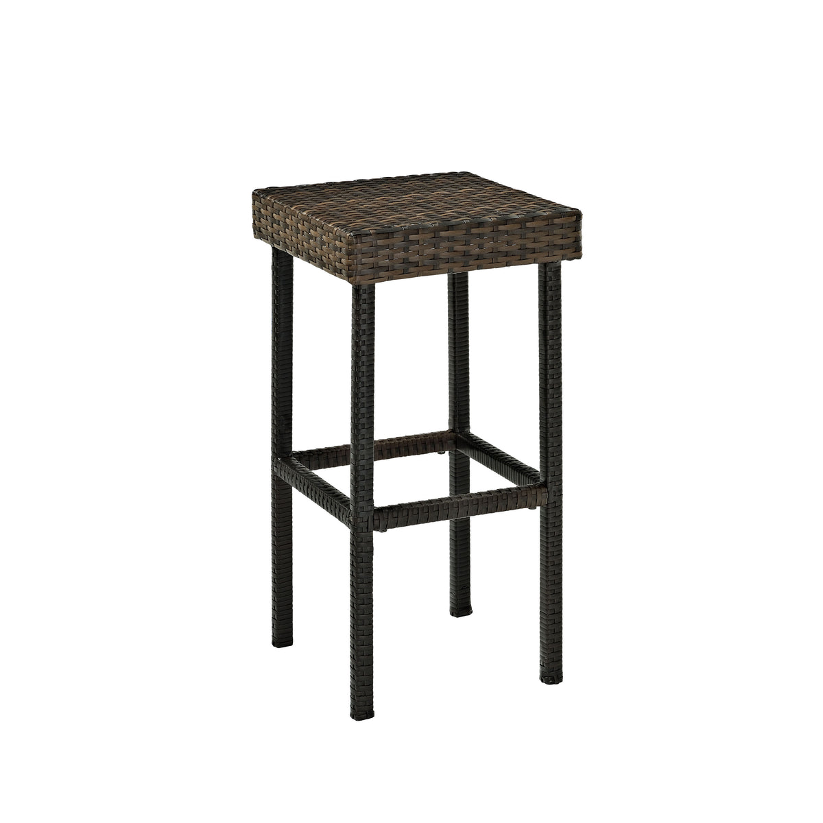 Crosley Outdoor Palm Harbor 2Pc Wicker Backless Outdoor Bar Stool Set