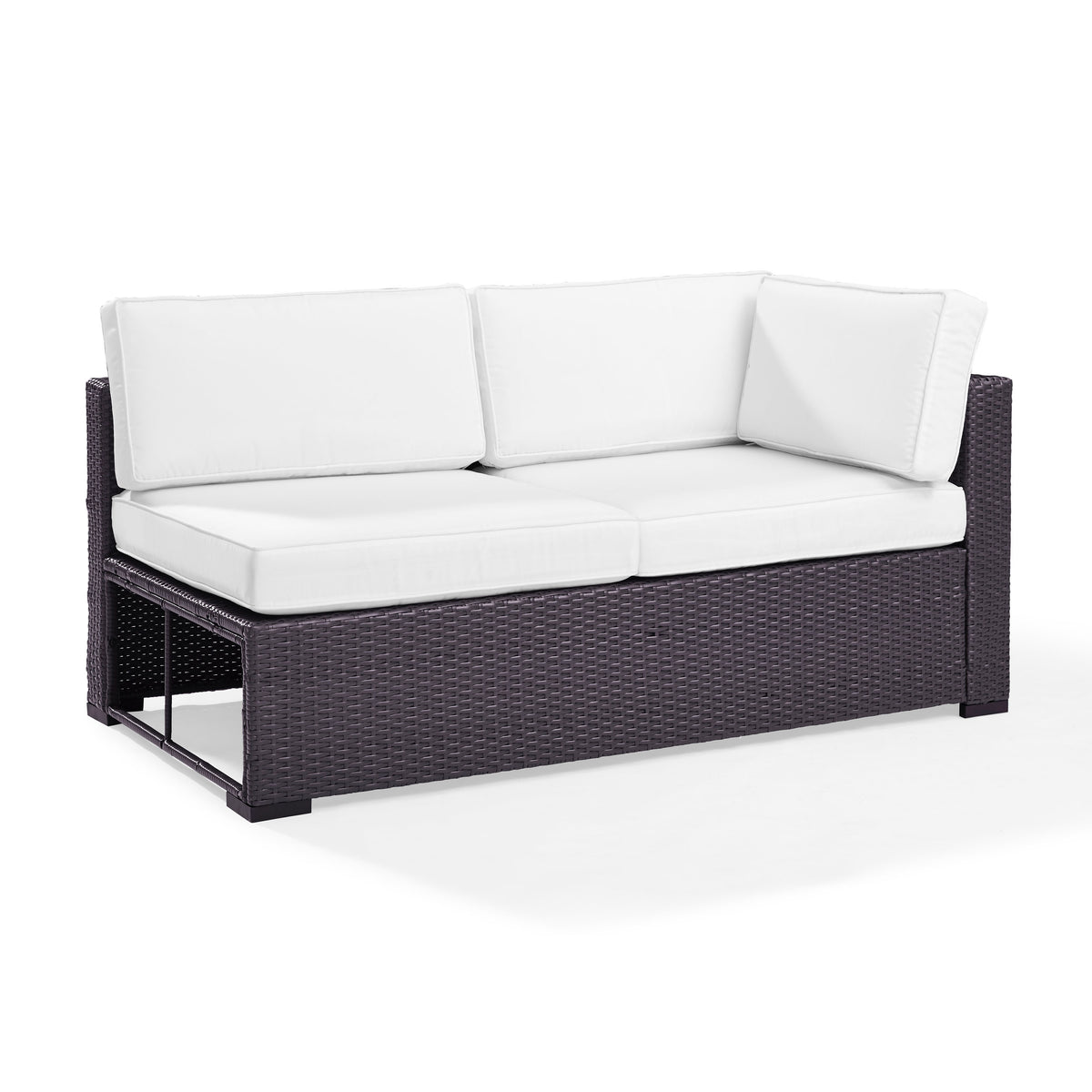 Crosley Outdoor Biscayne Wicker Outdoor Sectional Loveseat