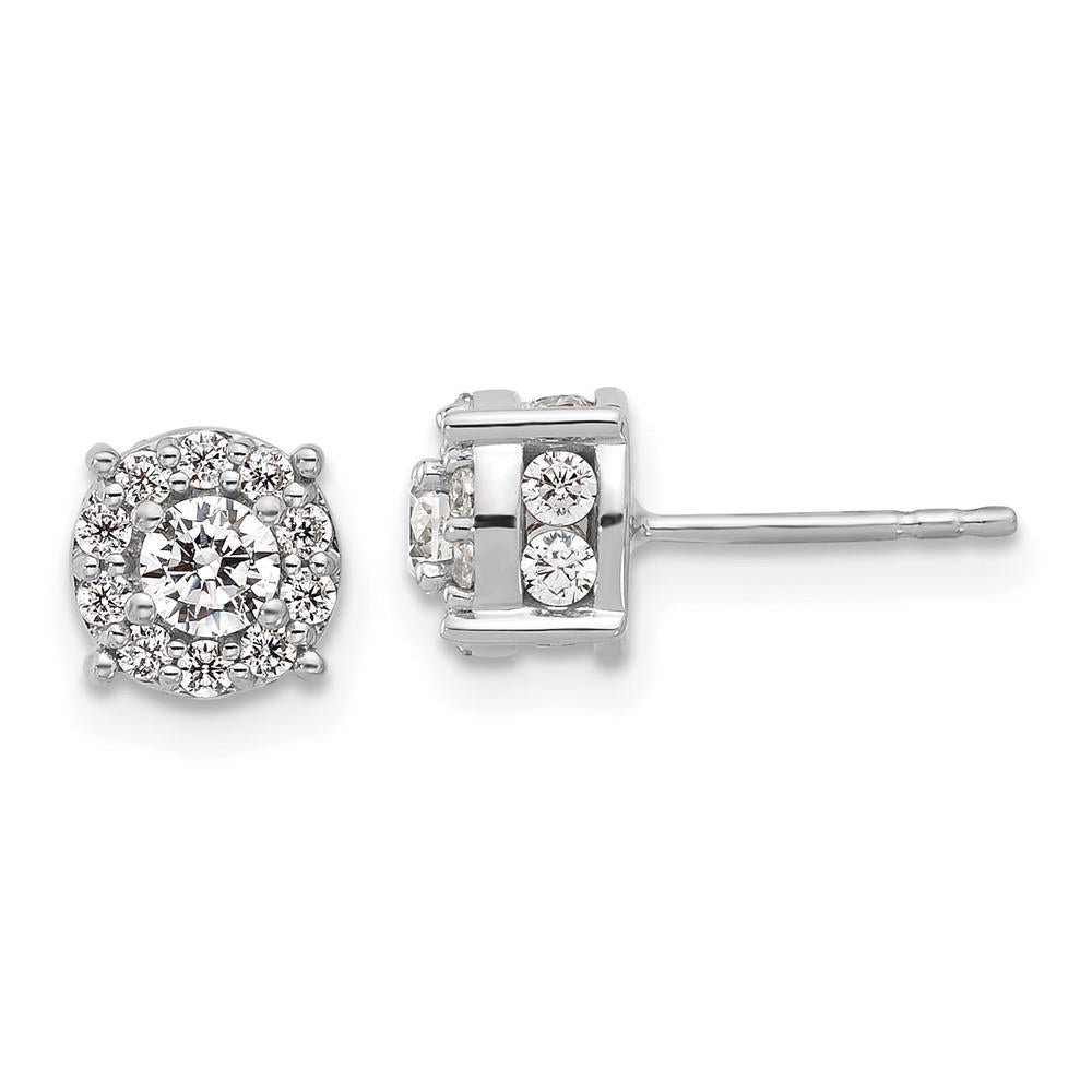 Distinctive 14k White Gold Lab Grown Diamond Fashion Earrings, 1ctw