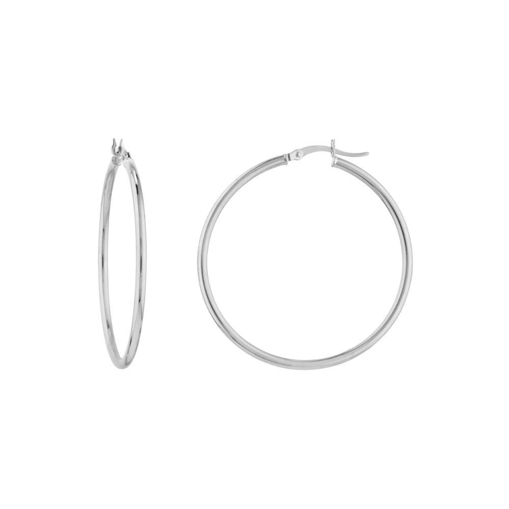 HAWLEY ST 2mm x 40mm Polished Hoop Earrings