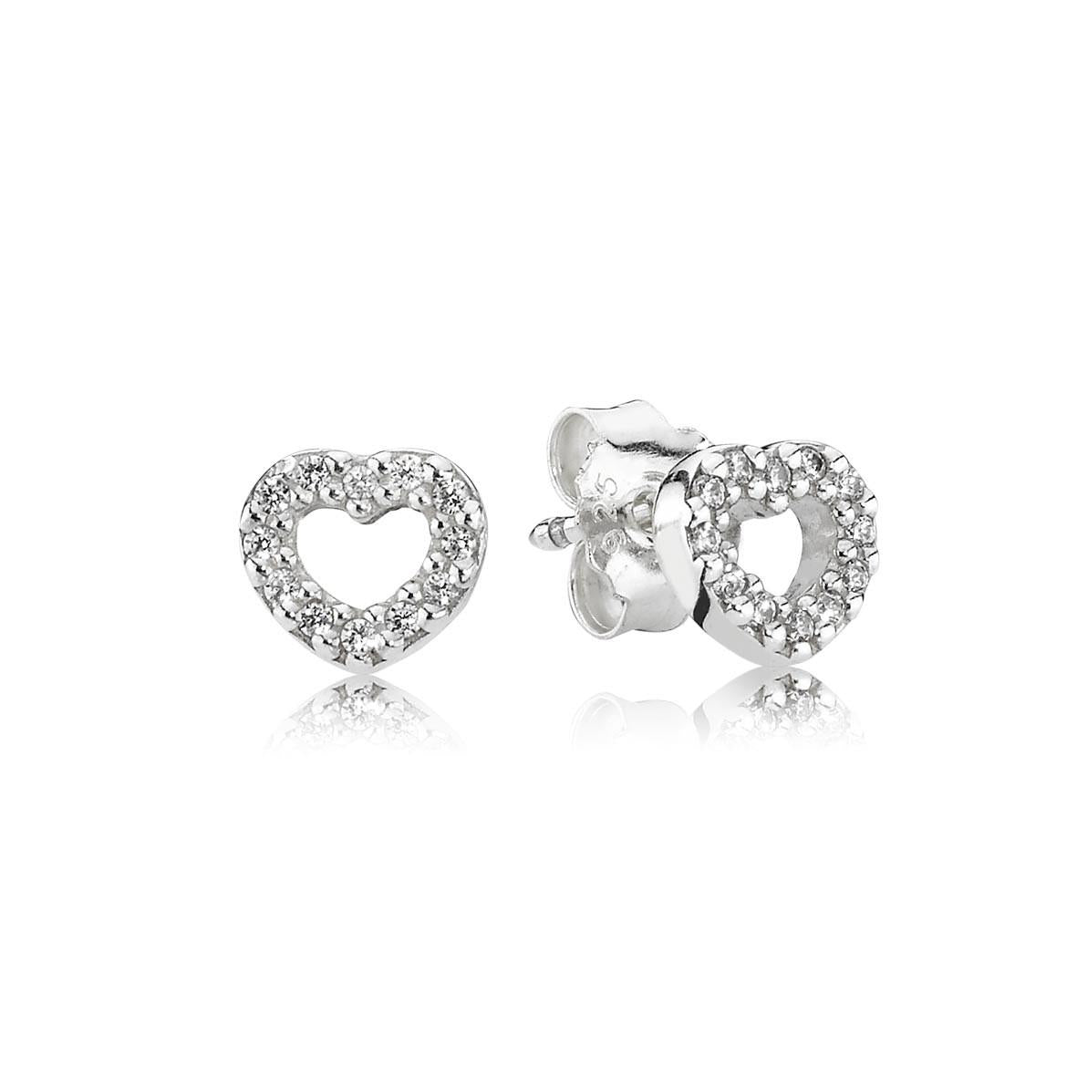 Pandora Open Heart Stud Earrings