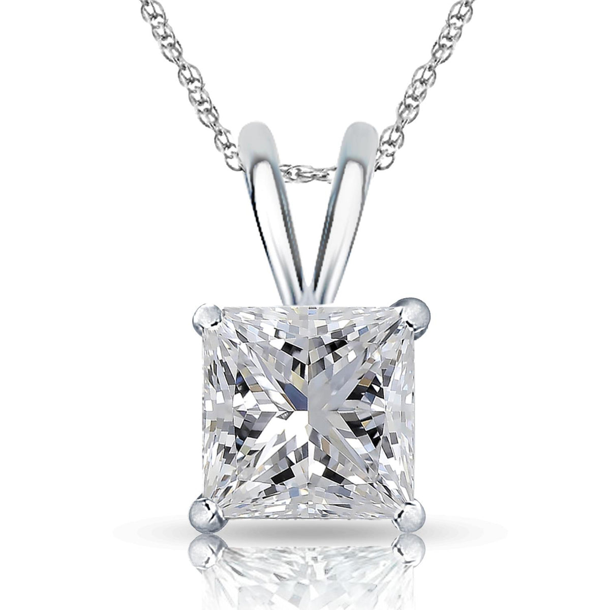 Infinity Luxe Jewelry Collection Princess cut Dia. Pndt w/chain