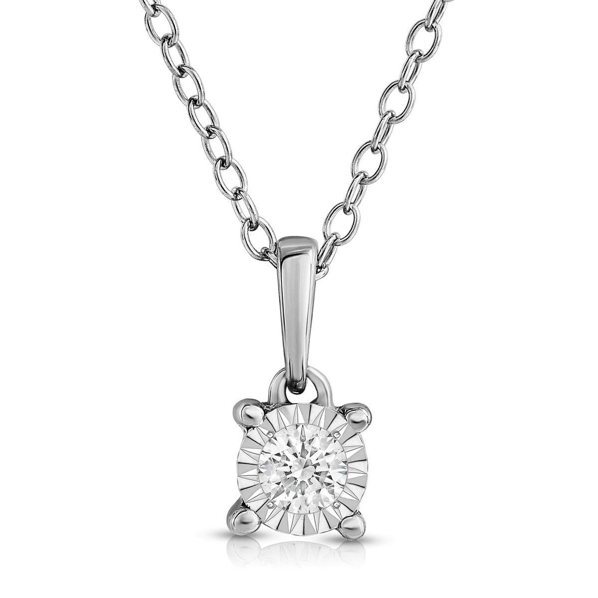 Jilco Diamond Solitaire Necklace .10ct