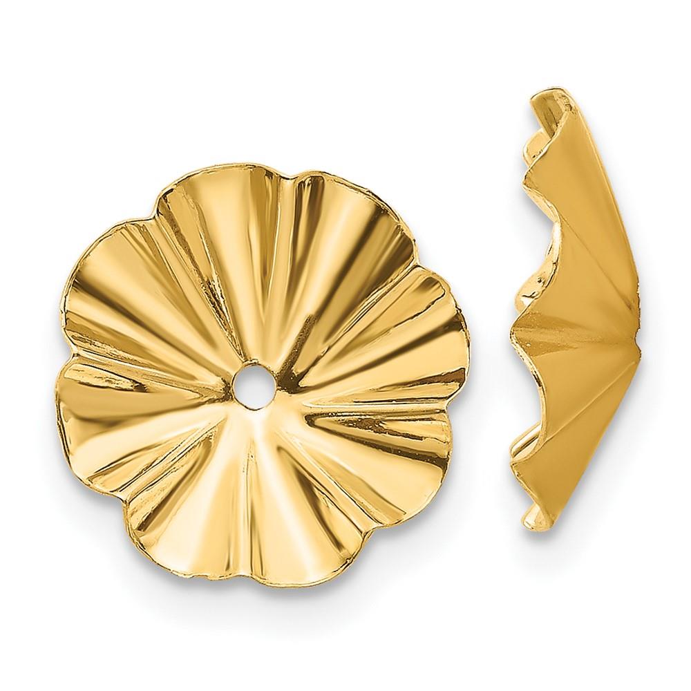 Distinctive 14k Polished Fancy Earring Jackets