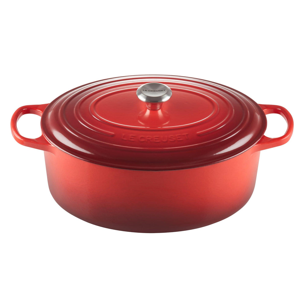 Le Creuset 9.5qt Signature Cast Iron Oval Dutch Oven Cerise