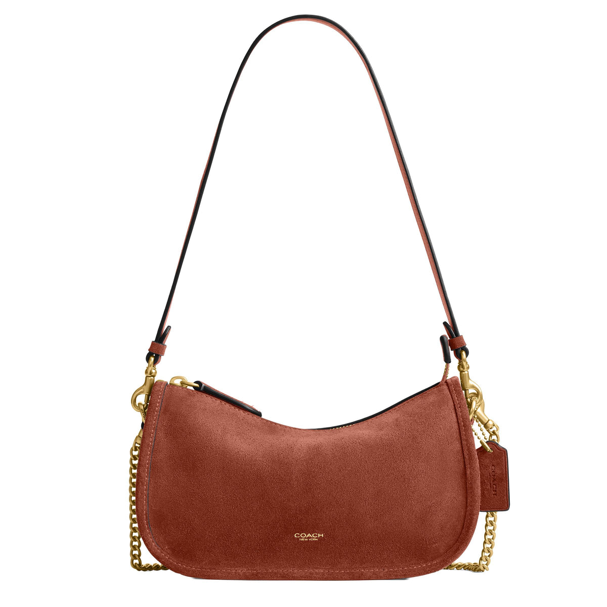 COACH Suede Waverly Bag - Clay/Brass