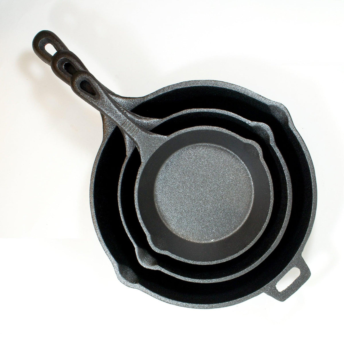 Old Mountain 3pc Pre-Seasoned Cast Iron Skillet Set