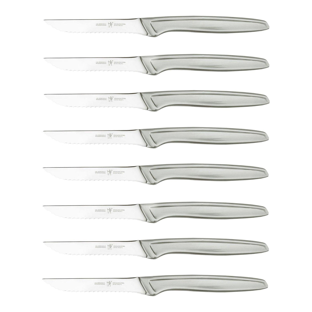 Henckels 8pc Stainless Steel Serrated Steak Knife Set
