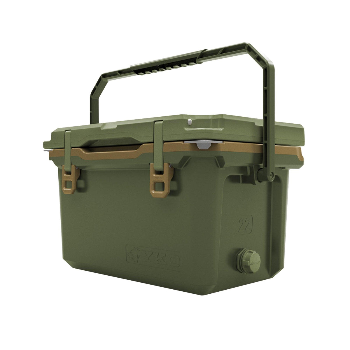 Yukon Outfitters Snake River Series 22qt Lightweight Hard Cooler Chico Verde