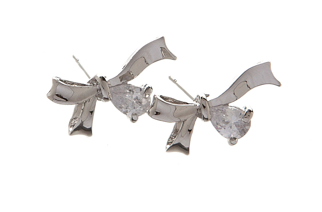 DKD Crystal Bow Post Earrings