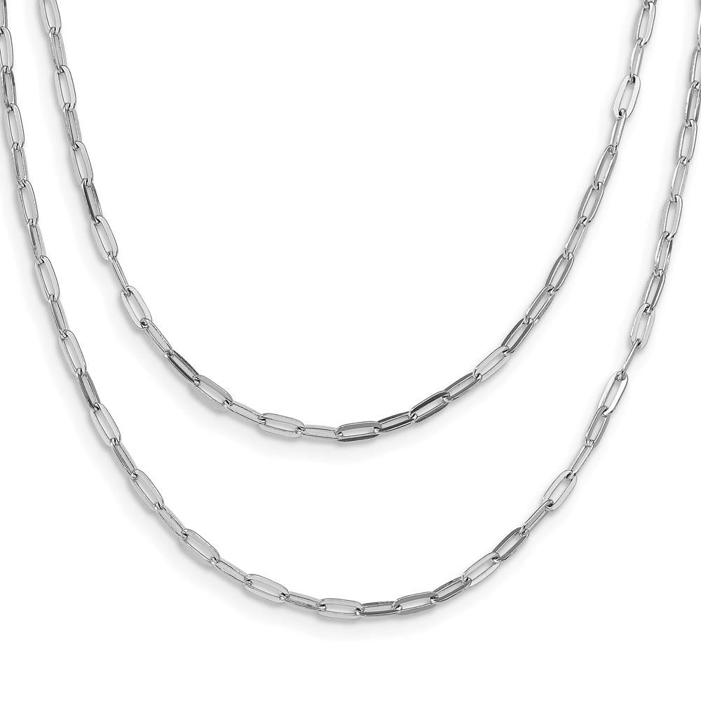 Distinctive Sterling Silver Rhodium-plated Multi-strand Necklace