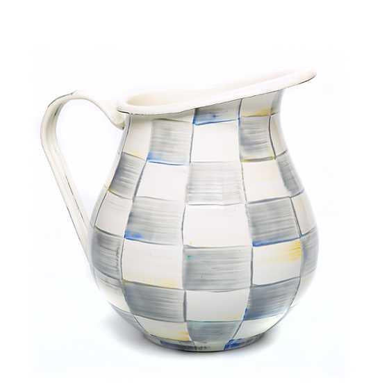 MacKenzie Childs Sterling Check Pitcher