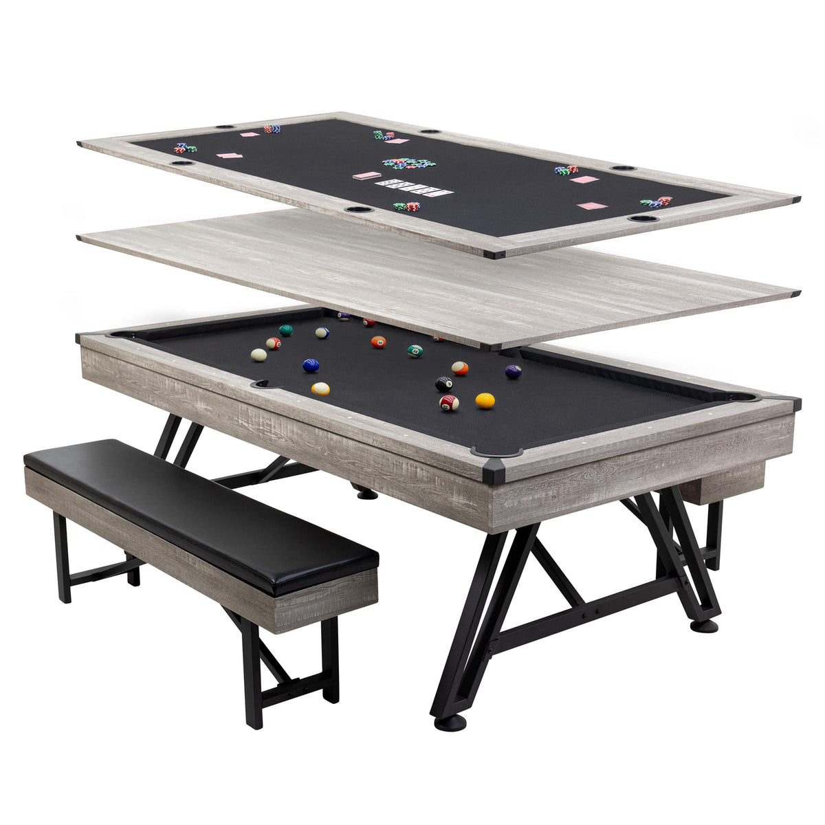 Escalade Sports American Legend - 3-in-1 Madison Pool + Poker Dining Table