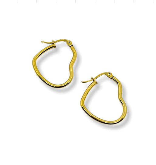 DKD Gold Heart Hoop Earrings