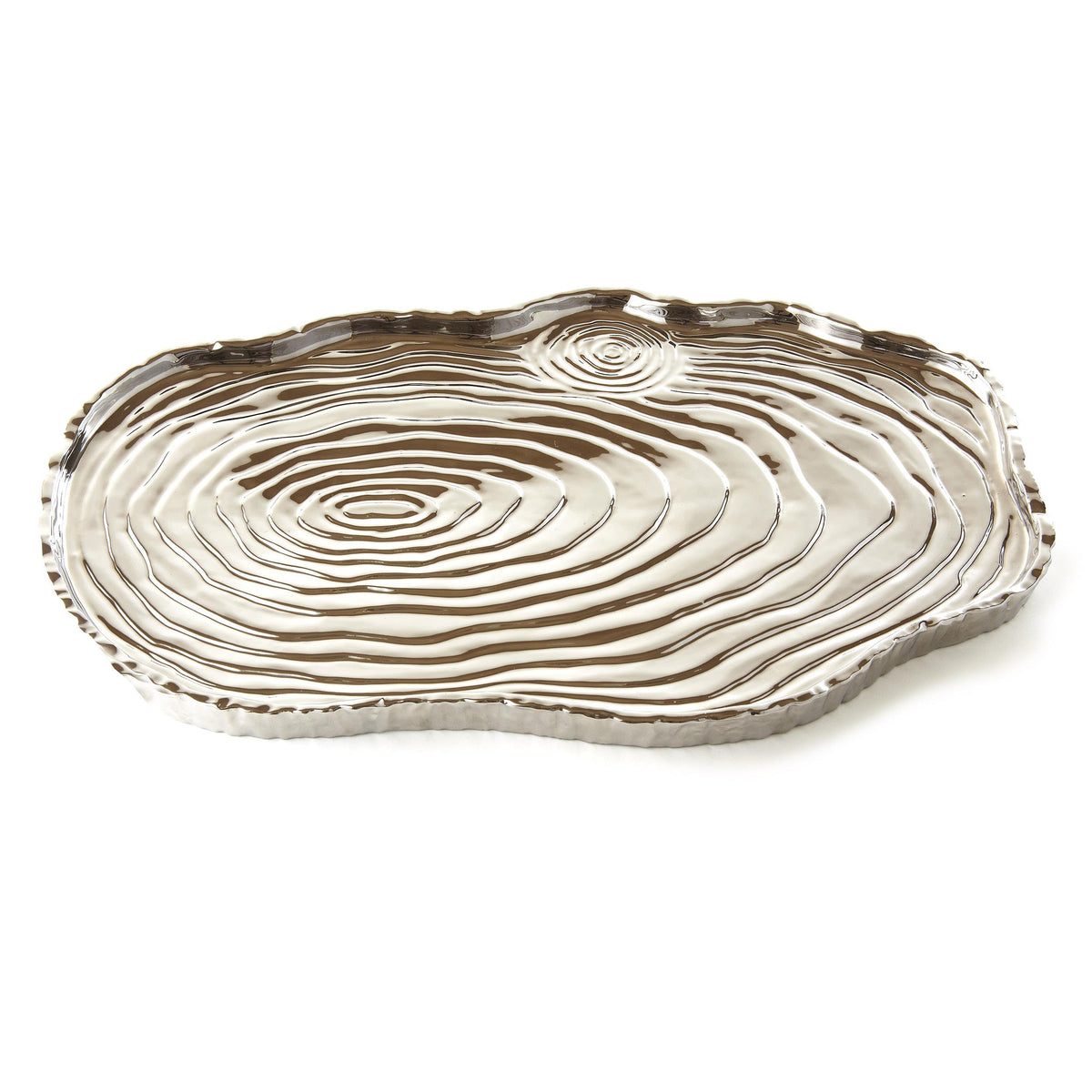 Stark Home Botanic Collection 16" Porcelain Tree Bark Tray
