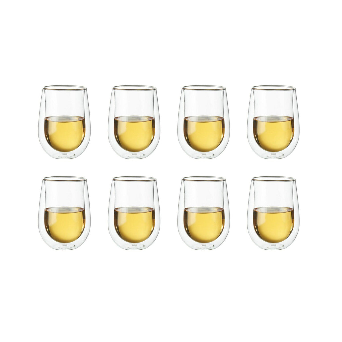 Zwilling Sorrento 8pc Double Wall Stemless White Wine Glass Set
