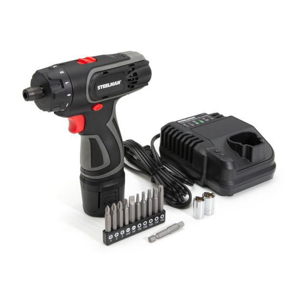 JS Products Steelman 10.8V Cordless Screwdriver Kit