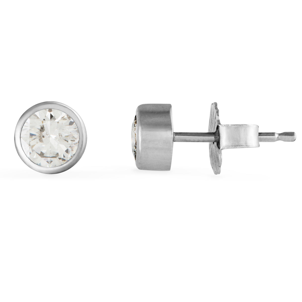 Jilco Inc Diamond Bezel Earrings