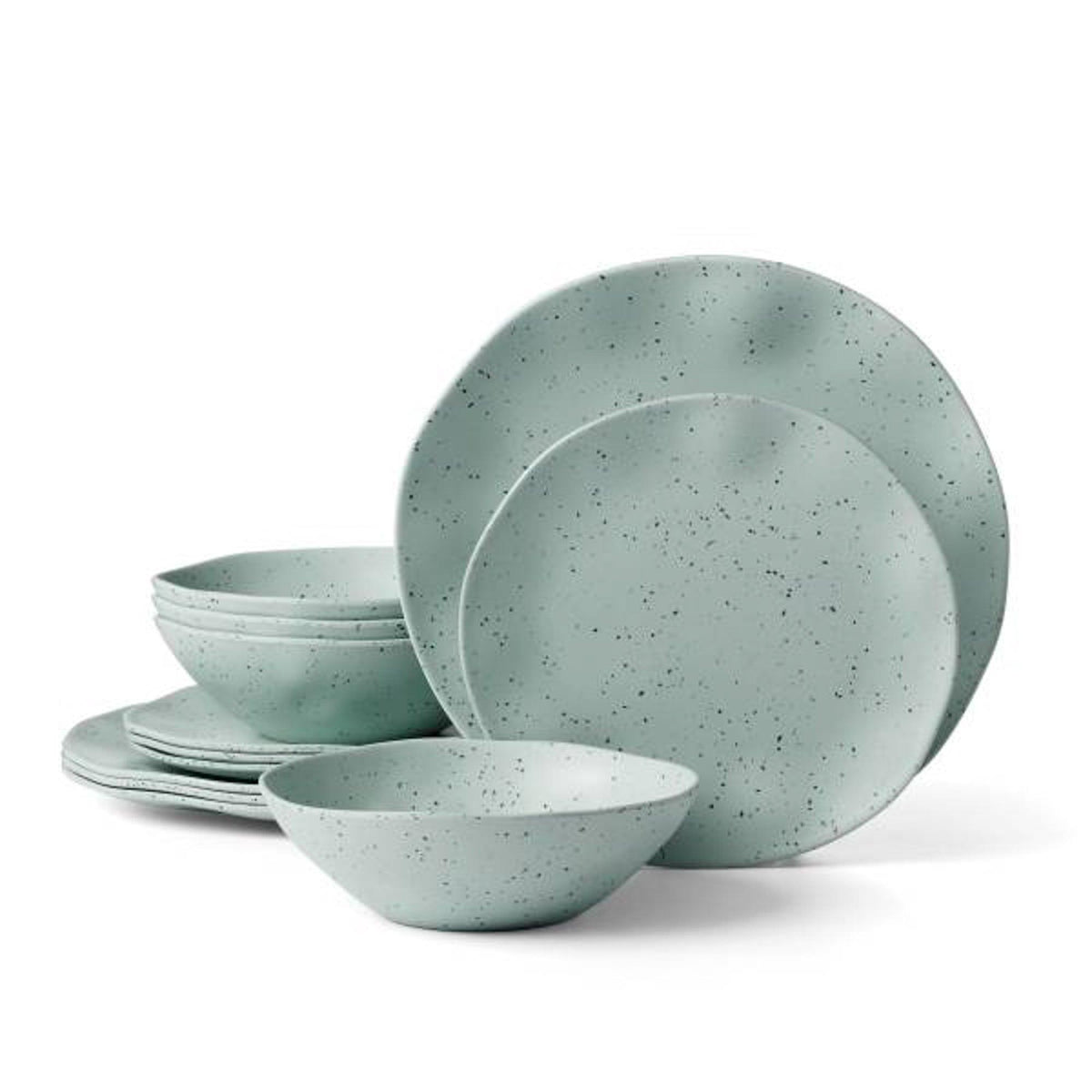 Lenox Terrazzo Melamine 12pc Dinnerware Set Mint